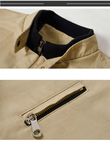 Stripe Casual Zip Up Jacket - Shifts Little Spot